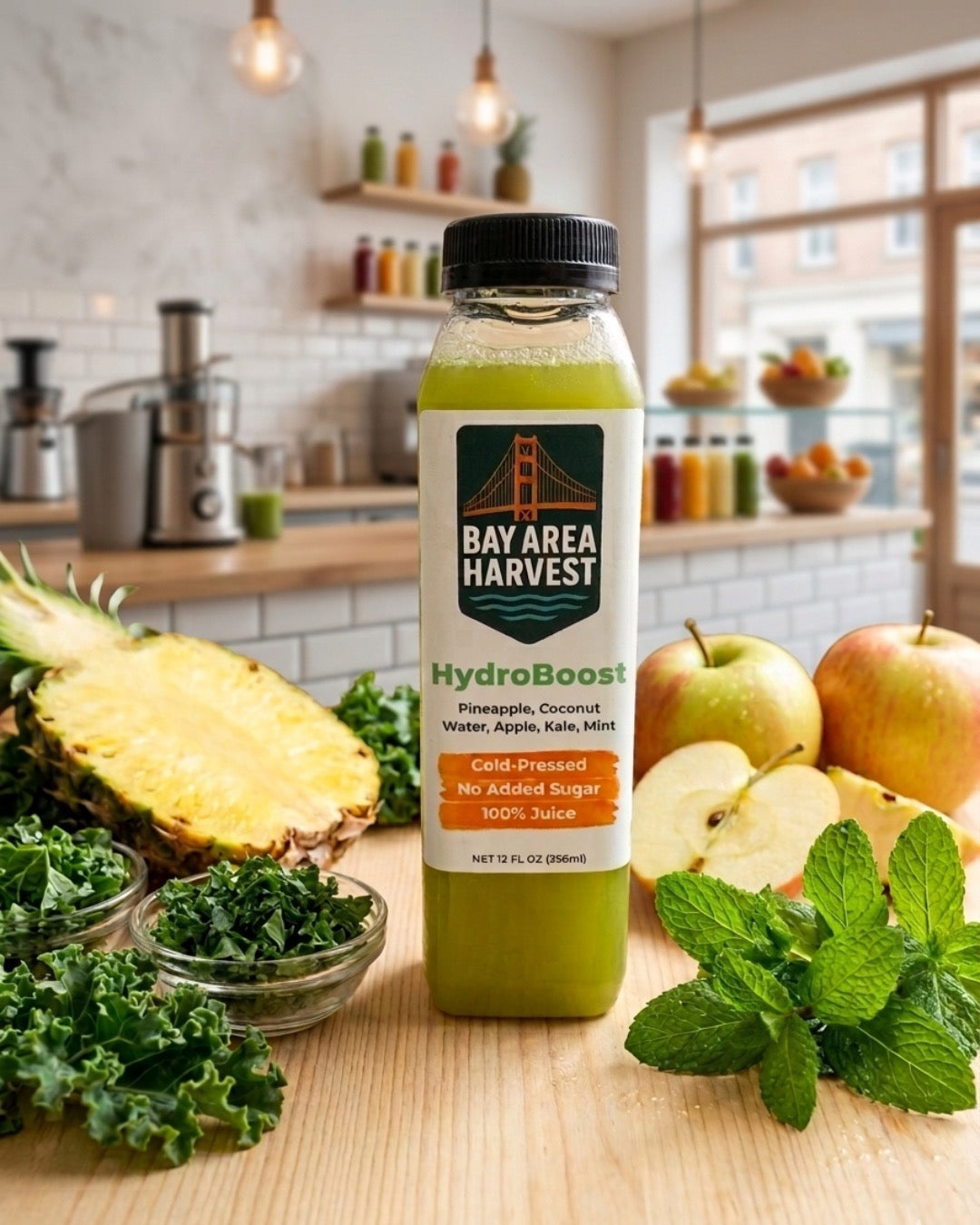12 oz Cold-Pressed Juice
- Any Flavor